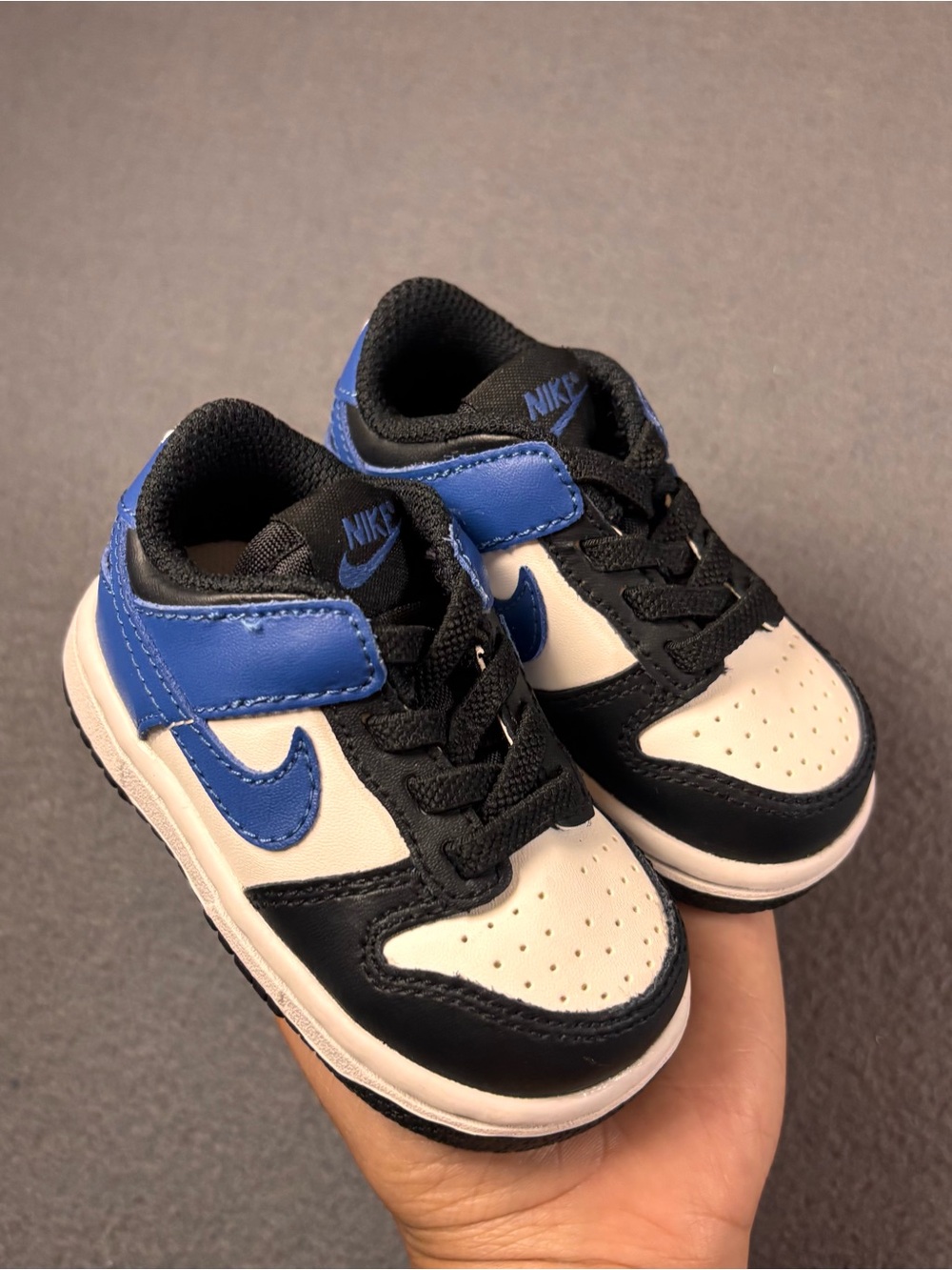 Nike Toddler Dunk Low Classic Black White Blue Original Kid’s Size 4C